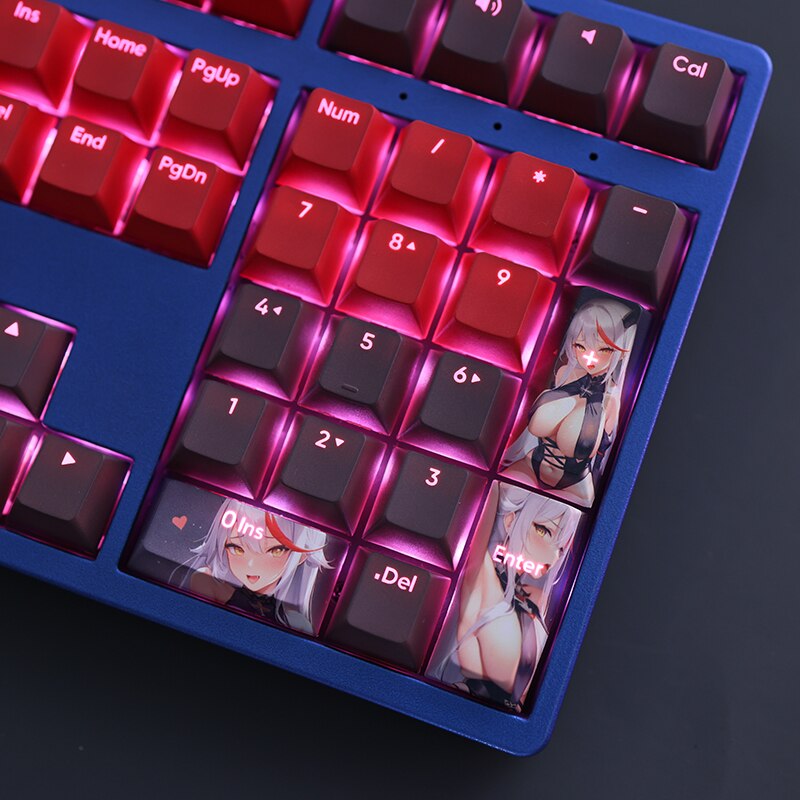 108 Keys/set Azur Lane KMS Agir Keycap PBT Dye Sub Backlit KeycapsCartoon Anime Gaming Key Caps For ANSI 61 87 104 108 Keyboards