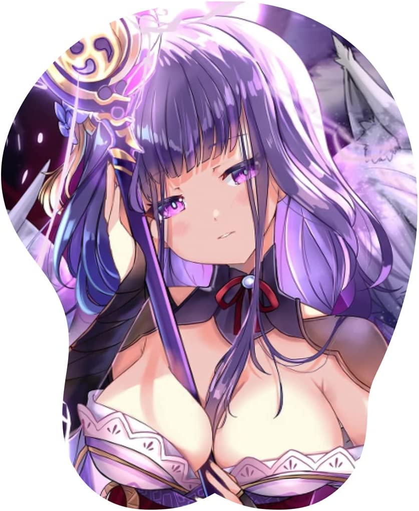 Genshin Impact Mouse Pad Hutao Ganyu Keqing Eula Yae Miko Gamer Anime KawaiGirl Mouse Pad  3D Oppai Silicone Gel Wrist Soft Mous