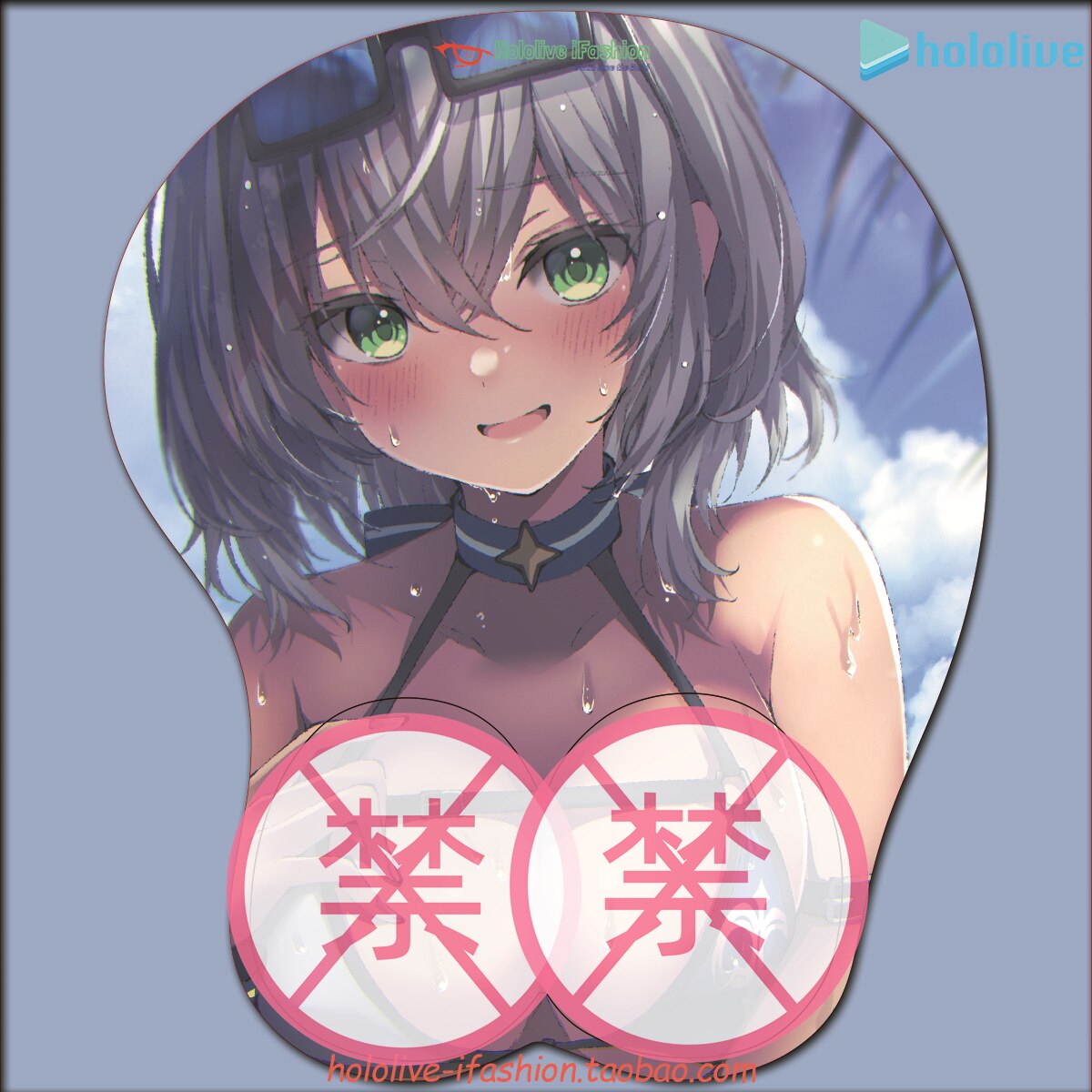 Shirogane Noel Sexy 3D Mousepad Vtuber hololive Hand Wrist Rest Mouse Pad Mousepad Silicone Breast Oppai Soft Mouse Mat Otaku