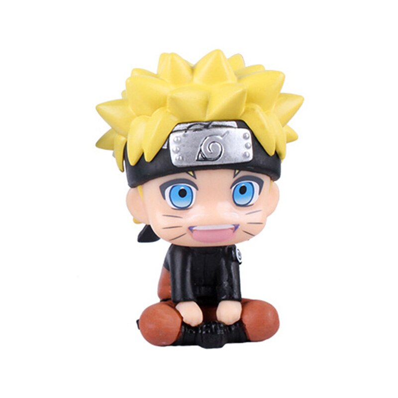 Anime Naruto Figure Uzumaki Naruto Kakashi Uchiha Sasuke Itachi Obito Madara Cute Toys Q Figurals Car Decoration Model Dolls