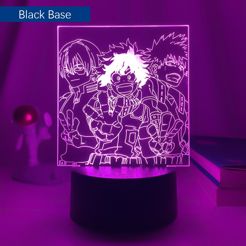 Anime Led Light My Hero Academia Deku Bakugo Shoto Todoroki for room Decor Home Lighting Birthday Gift 3d Led Lamp Manga MHA