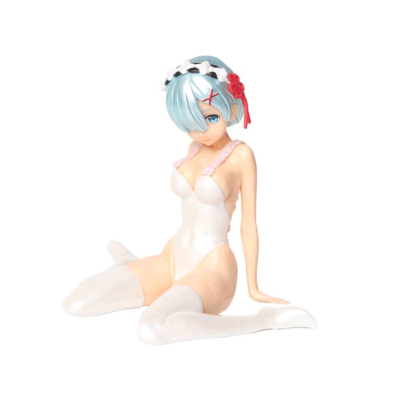 11.5CM Anime Figure Re:Life In A Different World From Zero Rem Sexy White  Pajamas Model Dolls Toy Gift Collect Boxed Ornament