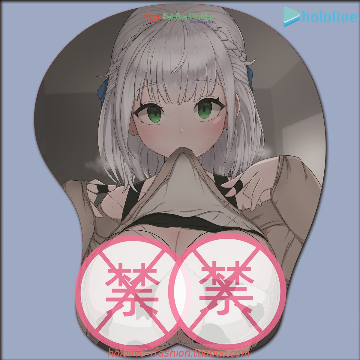 Shirogane Noel Sexy 3D Mousepad Vtuber hololive Hand Wrist Rest Mouse Pad Mousepad Silicone Breast Oppai Soft Mouse Mat Otaku