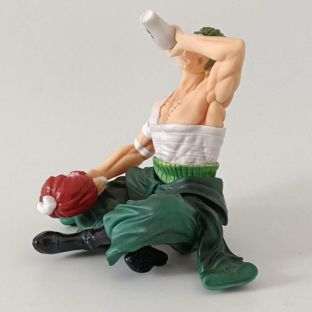 15cm Anime One Piece Figure GK Injured Drinking Roronoa Zoro Action Figures PVC Zoro Roronoa Collection Model Toys Doll Gifts