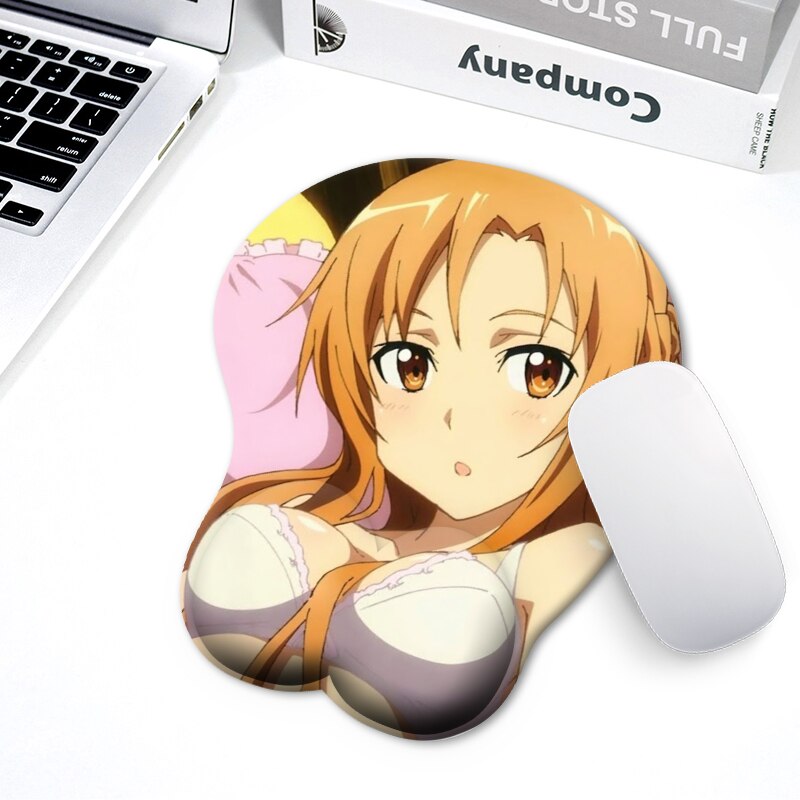 3D silicone mouse pad Sexy animation chest beauty Hip game player mouse pad