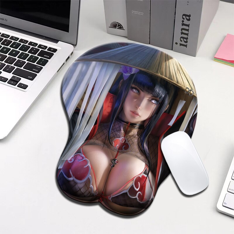 version anime 3d mouse pad wristbands Cartoon Creative sexy mouse pad Chest beauty mouse pad Free Shipping