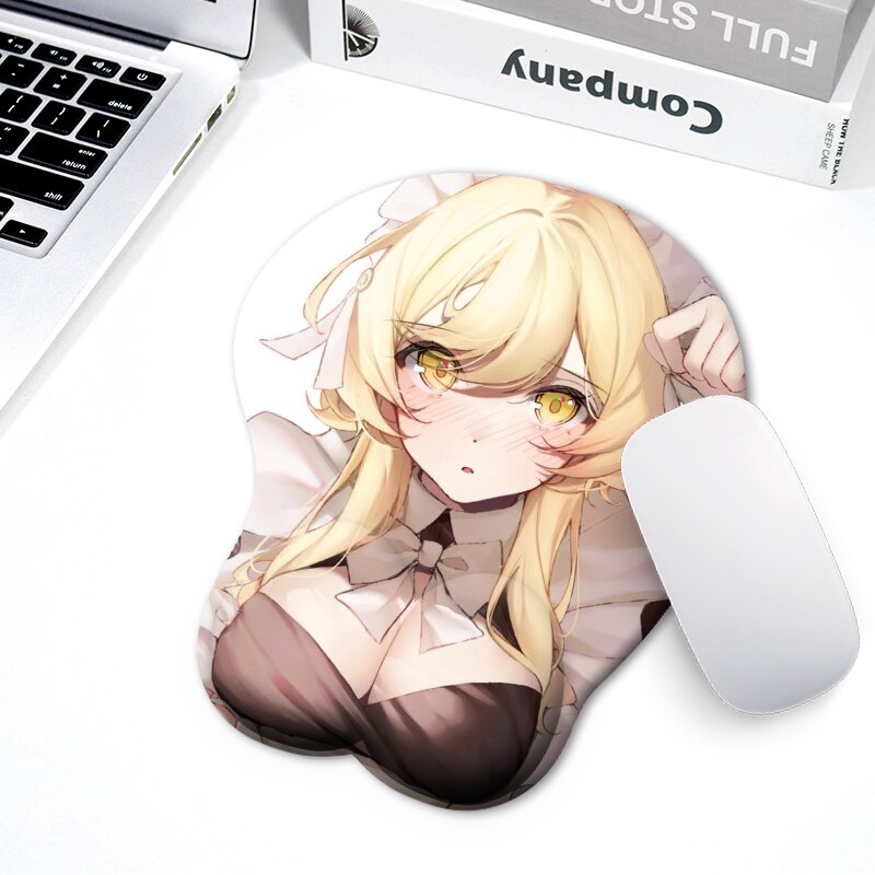 Animation mouse pad with wrist support anti-skid silicone 3D cartoon cute mouse pad for PC laptop computer games