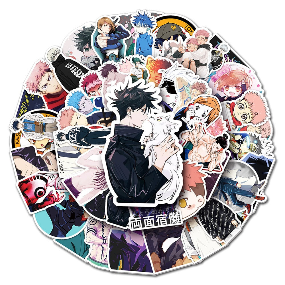 10/30/50PCS Anime Jujutsu Kaisen Stickers Kid Gift Decoration DIY Luggage Fridge Skateboard Car Cool Graffiti Decal Classic Toy