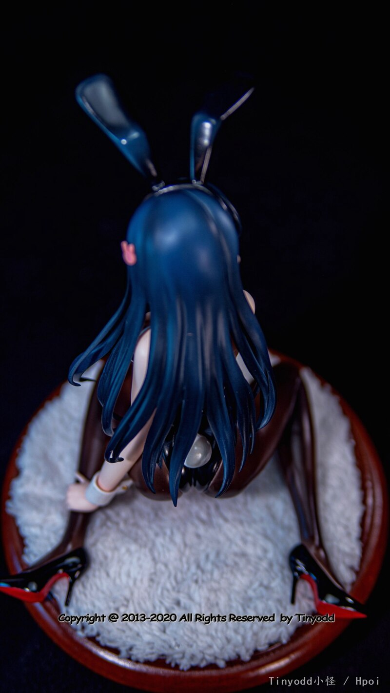 Sakurajima Mai Anime Figure Sexy Bunny Girl Black Silk Detachable Model Toy Kneeling Posture Doll Gift Collect Ornaments