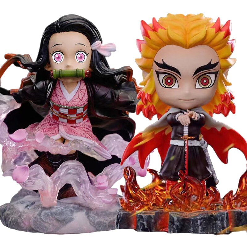 Demon Slayer Anime Figure Kimetsu No Yaiba GK Rengoku Kyoujurou Kamado Nezuko Tomioka Giyuu Action Figure PVC Model Toys Gifts