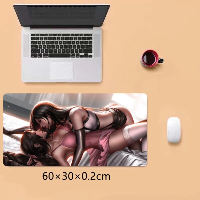 New Creative Gamer Final Fantasy VII 7 Anime Sexy Highly restored Tifa Aerith 3D Silicone Gel 2way Oppai Mouse Pad Wrist Rest