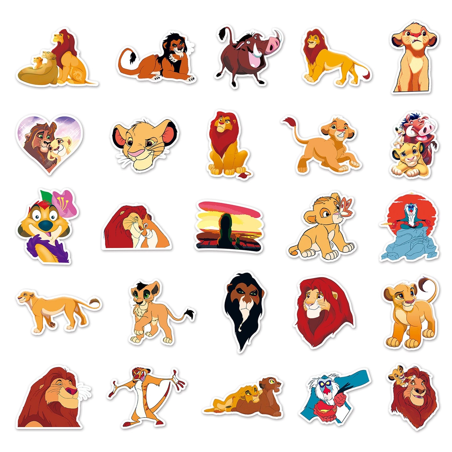 10/30/50pcs Anime Disney The Lion King Graffiti Stickers Decals Kids Toys Diary Suitcase Scrapbook Sticker