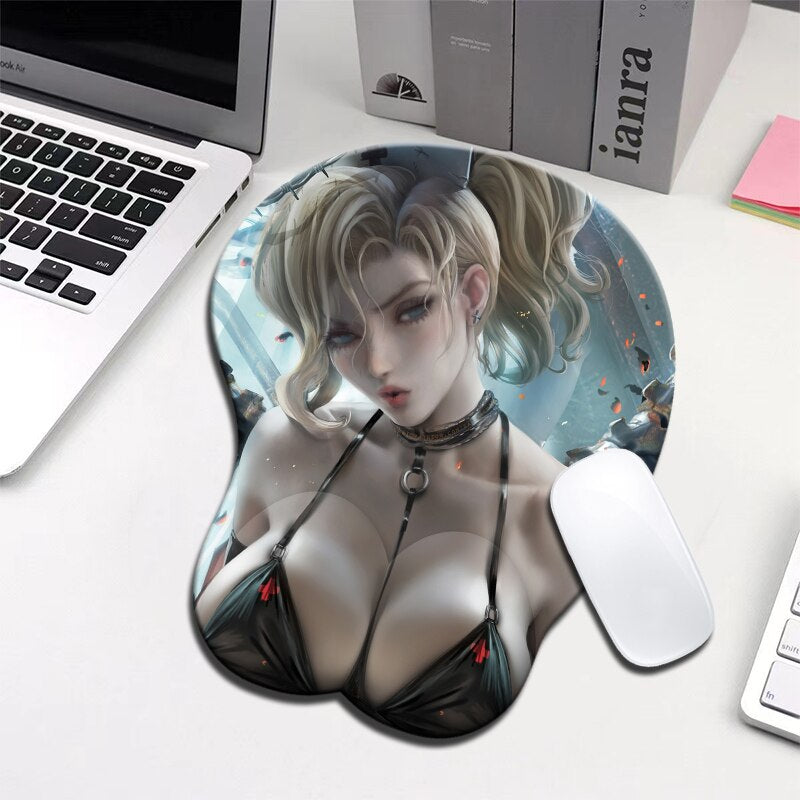 version anime 3d mouse pad wristbands Cartoon Creative sexy mouse pad Chest beauty mouse pad Free Shipping