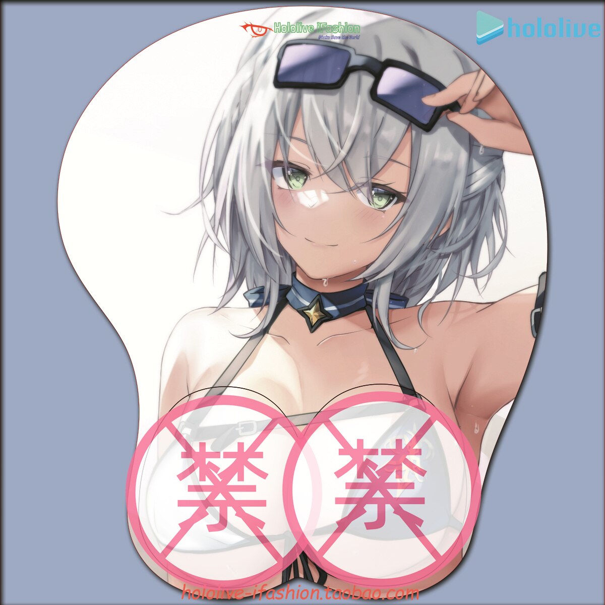 Shirogane Noel Sexy 3D Mousepad Vtuber hololive Hand Wrist Rest Mouse Pad Mousepad Silicone Breast Oppai Soft Mouse Mat Otaku