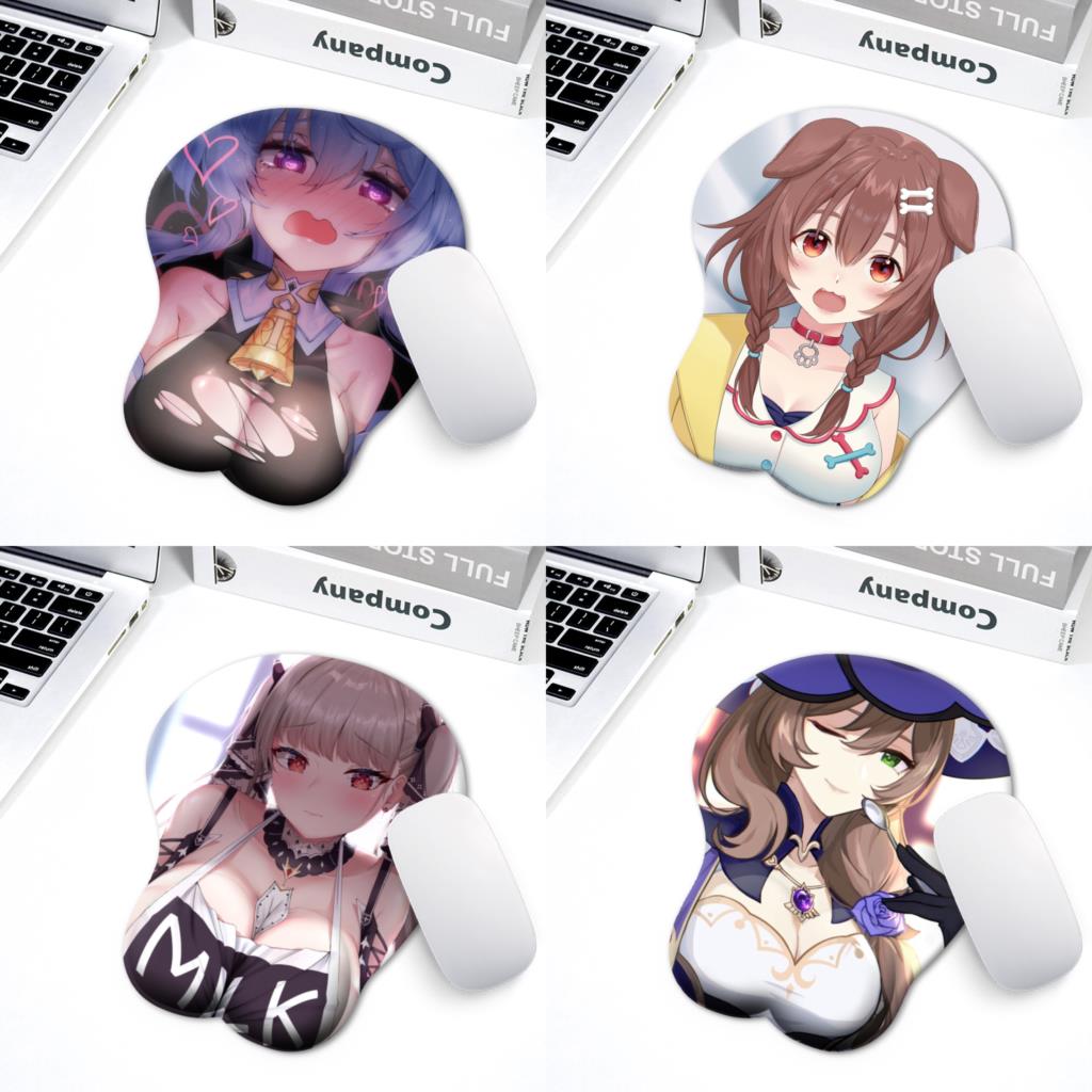 3D sexy mouse pad with wrist strap laptop pad antiskid gel wrist strap mouse pad