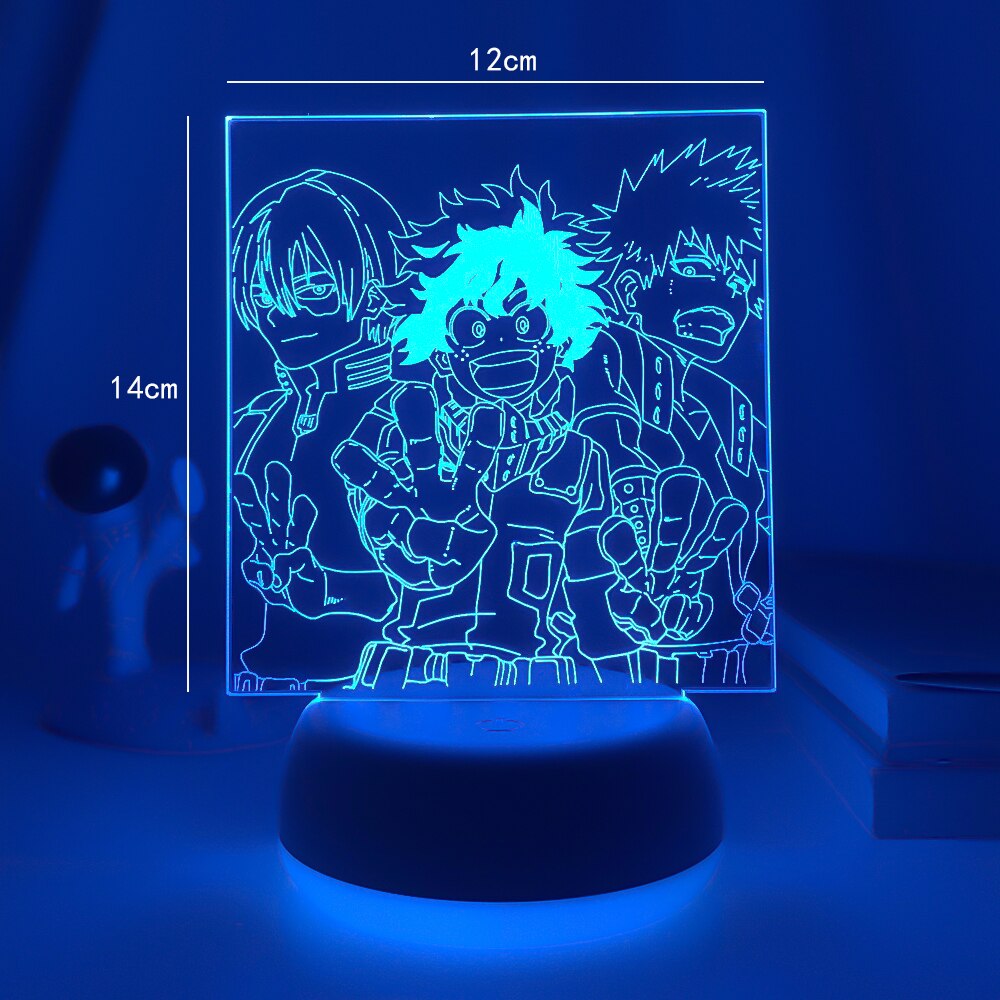 Anime Led Light My Hero Academia Deku Bakugo Shoto Todoroki for room Decor Home Lighting Birthday Gift 3d Led Lamp Manga MHA