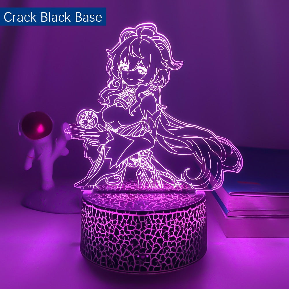 Acrylic Led Night Lamp Genshin Impact Ganyu Led Night Light Game