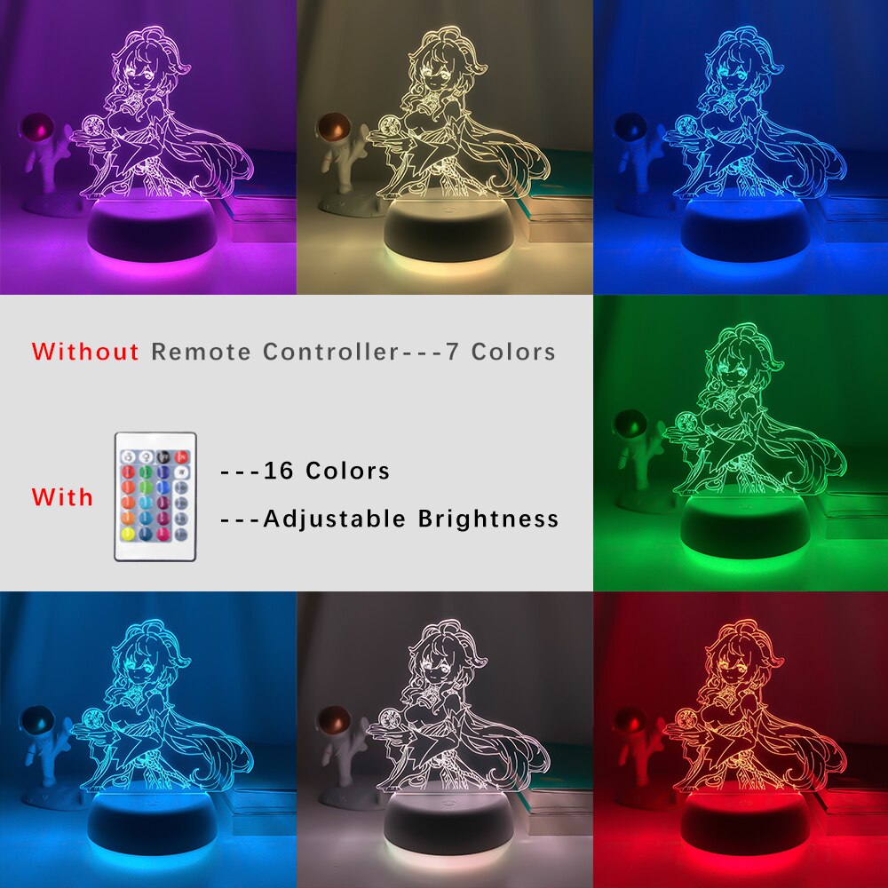 Acrylic Led Night Lamp Genshin Impact Ganyu Led Night Light Game