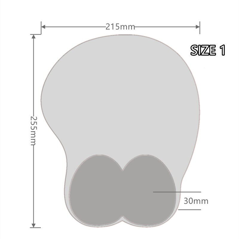 Genshin Impact KUJOU SARA Boobs Kawaii Anime Sexy Mouse Pad with Wrist 3D Big Oppai Silicone Gel Desk Mat Mousepad