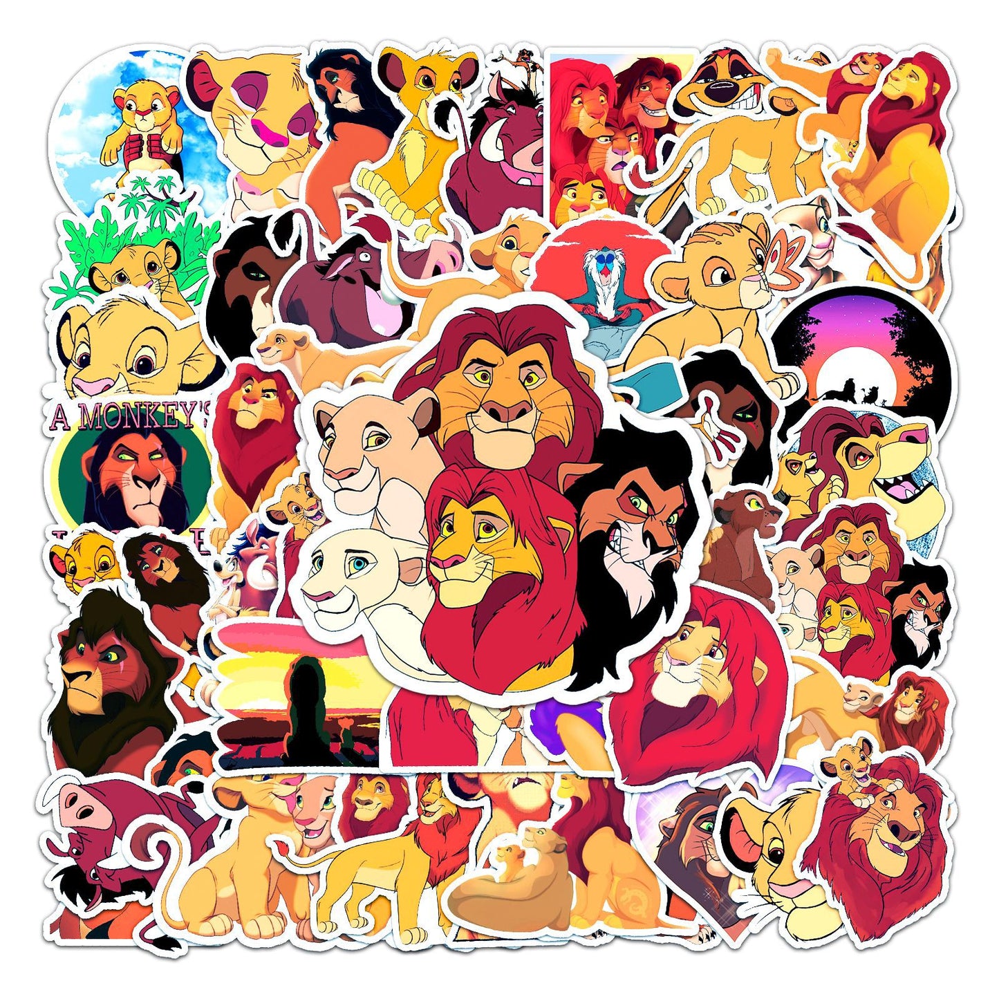 10/30/50pcs Anime Disney Cartoon The Lion King Graffiti Stickers Decals Kids Toy Diary Suitcase Scrapbook Phone Laptop Sticker