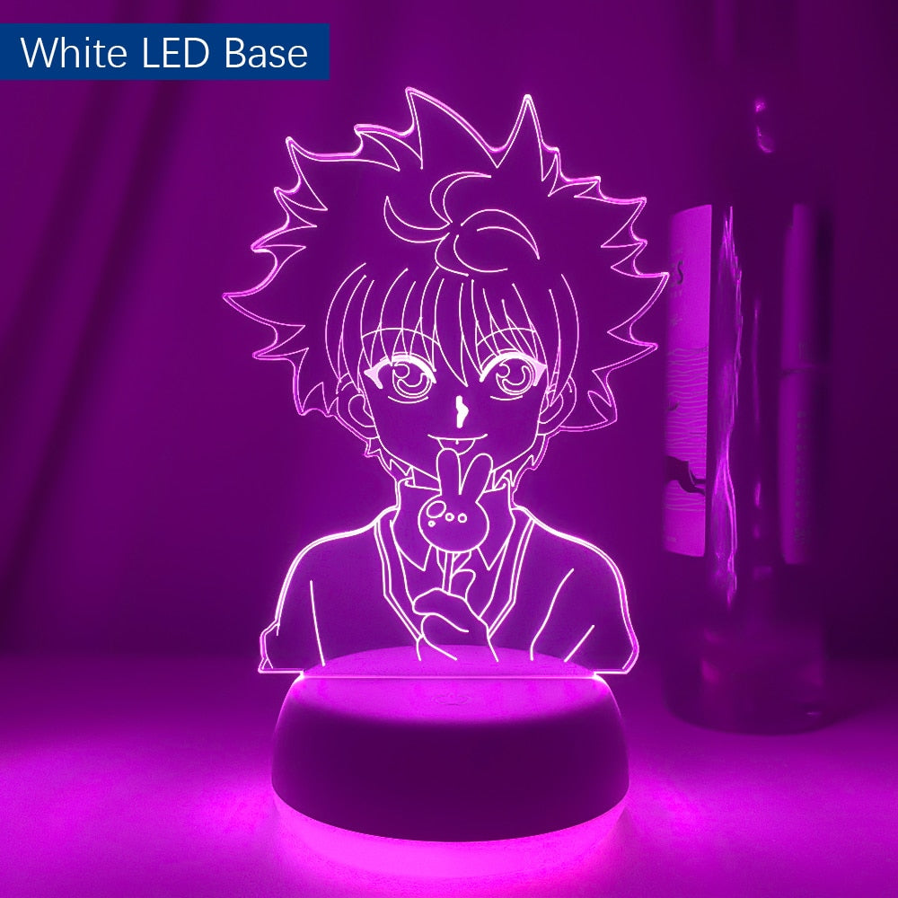 New Anime Hunter X Hunter Killua 3d Led Light for Bedroom Decor Nightlight Birthday Gift Acrylic Led Night Lamp Hxh Cute Killua