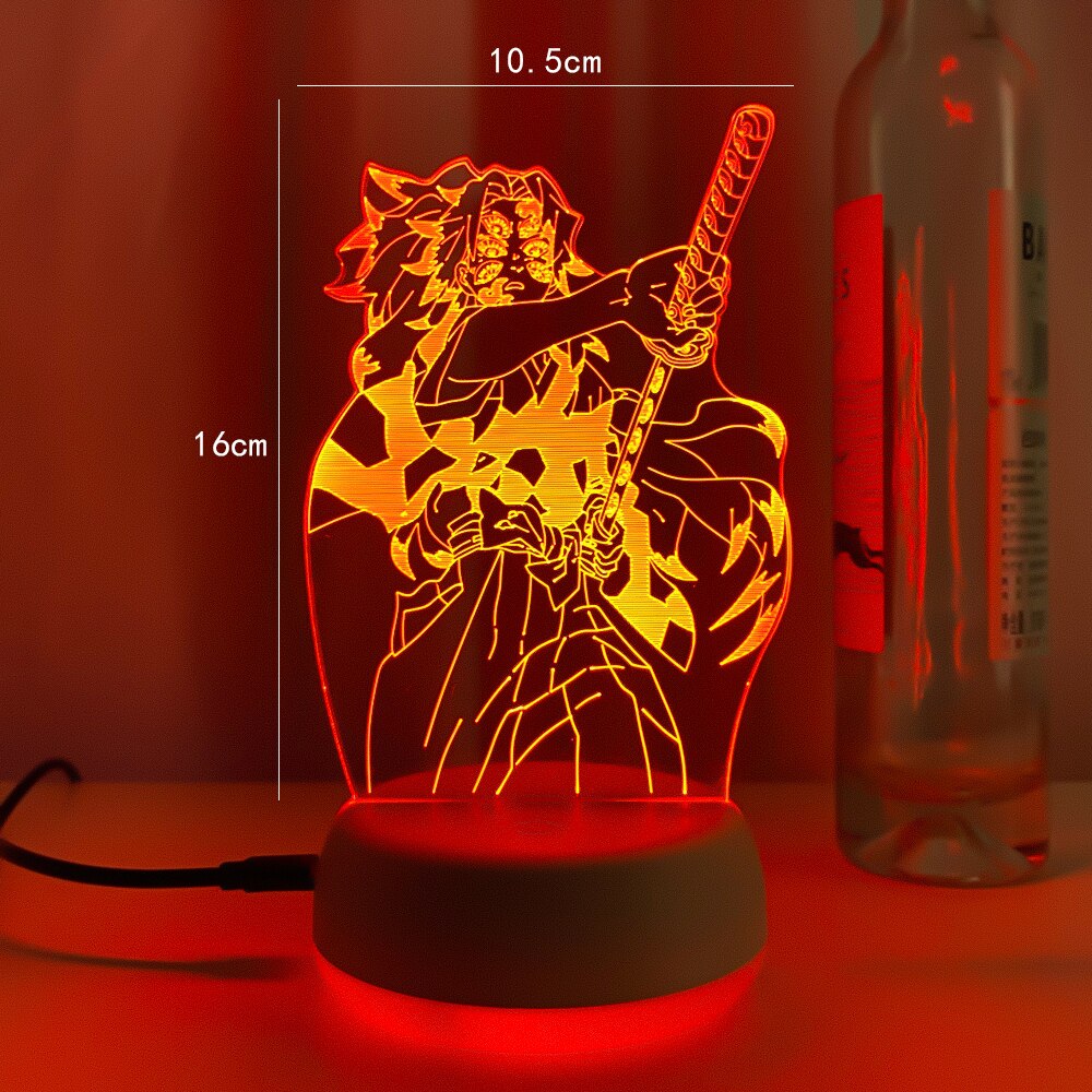 Anime Led Light Kimetsu No Yaiba Kokushibo for Bedroom Decoration Night Light Gift Manga 3d Lamp Demon Slayer Room Decor