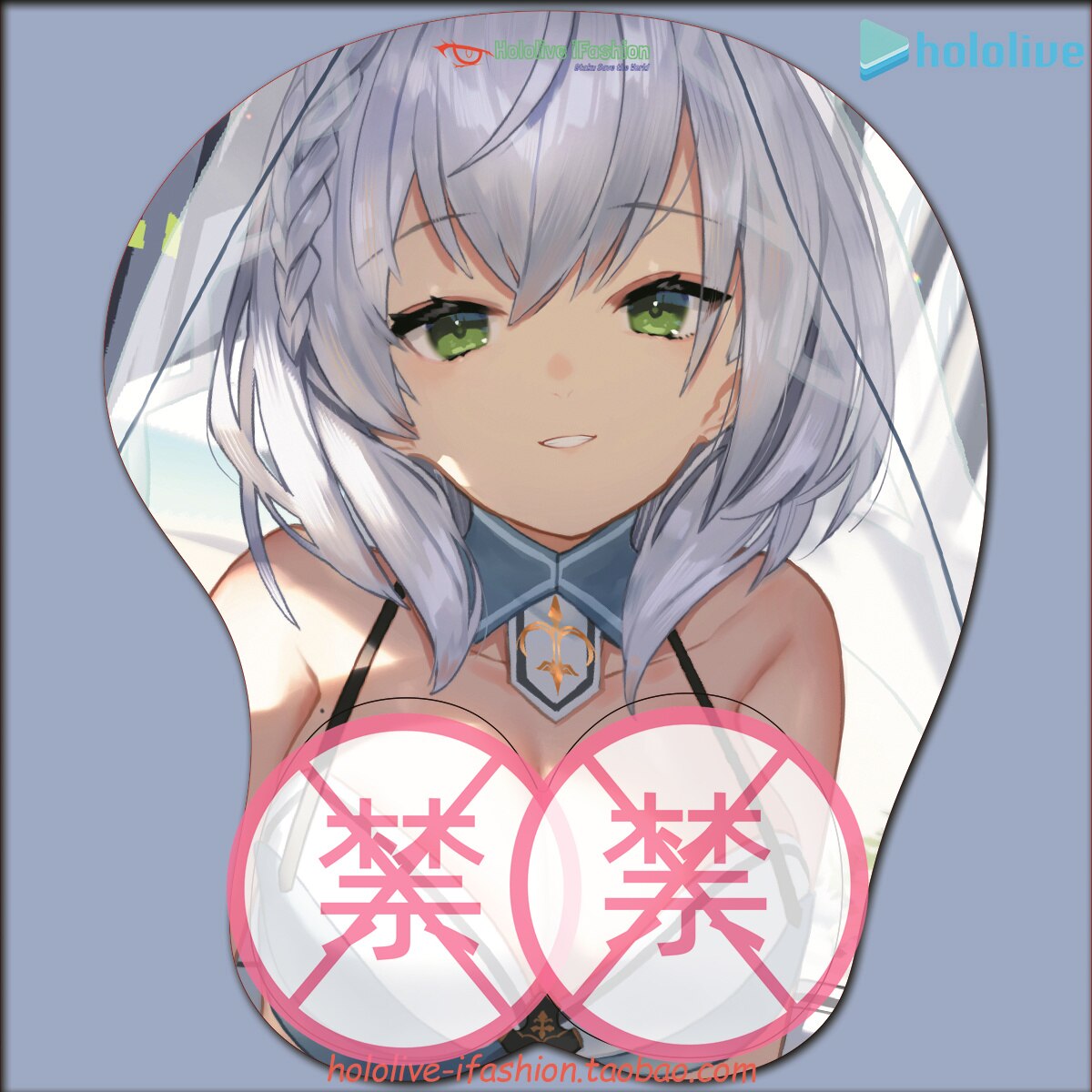 Shirogane Noel Sexy 3D Mousepad Vtuber hololive Hand Wrist Rest Mouse Pad Mousepad Silicone Breast Oppai Soft Mouse Mat Otaku