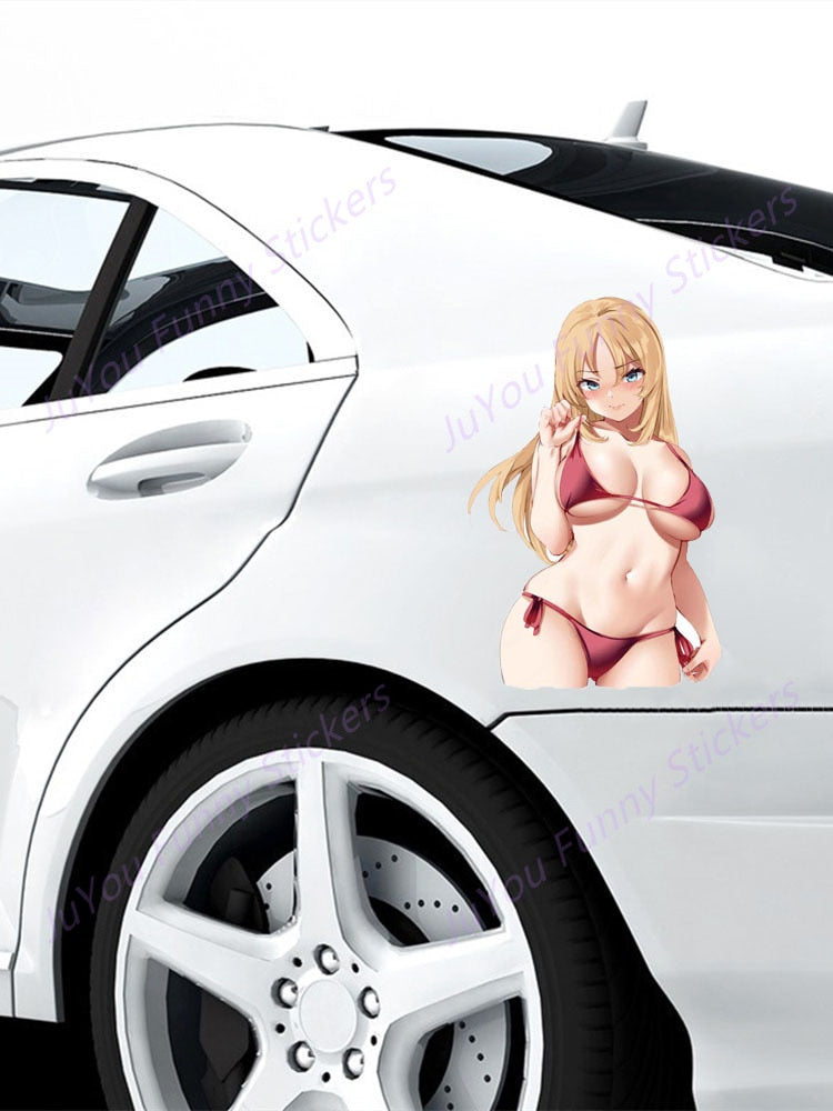 Sexy anime girl Stickers | Bikin Anime girl stickers | Sexy swimsuit stickers | underwear car stickers decal anime cute car accessories decoration