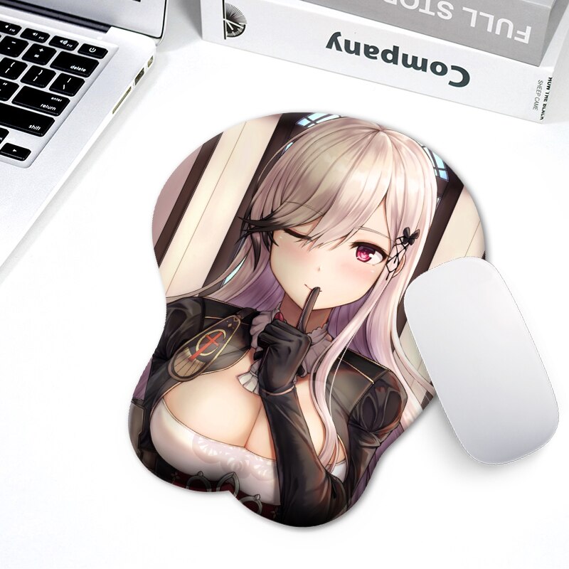 Creative cartoon animation 3D sexy breast silicone mouse pad wrist bracket