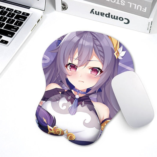 Mousepad Creative Cartoon Anime 3D Sexy Chest Silicone Mouse Mice Pad Wrist Rest Support High Quality