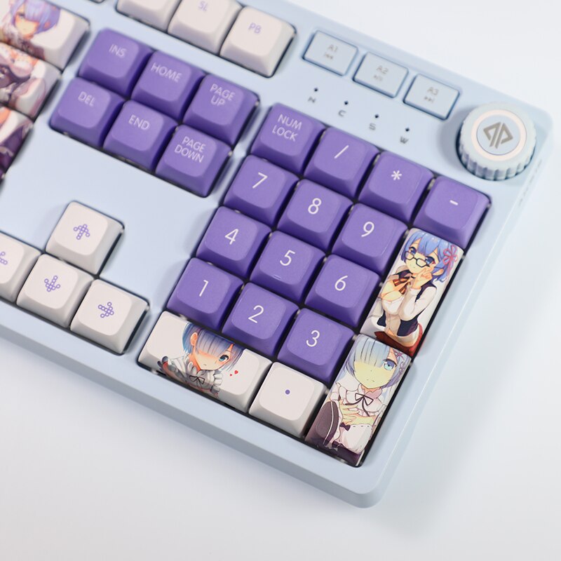 108 Keys PBT Dye Subbed Keycaps Cartoon Anime Gaming Key Caps XDA Profile Keycap For Re:Life in a different world from zero