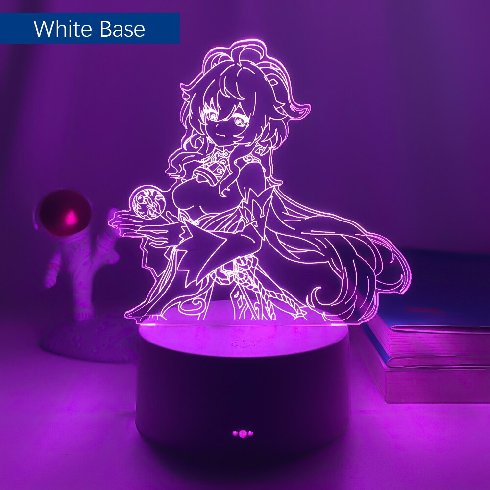 Acrylic Led Night Lamp Genshin Impact Ganyu Led Night Light Game