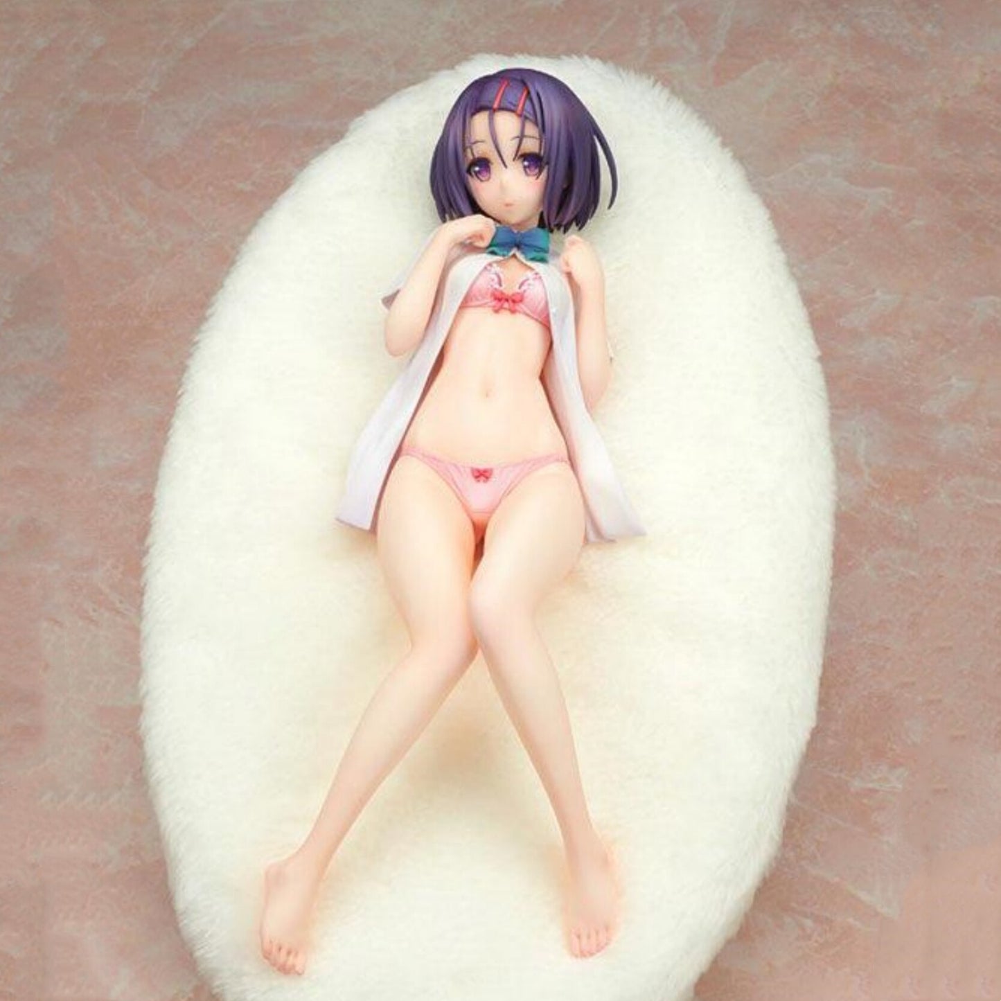 23cm Anime TO LOVE Ru Darkness Haruna Sairenji Sleep Position Pink Underwear Sexy Girl PVC Collection Model Dolls Toy