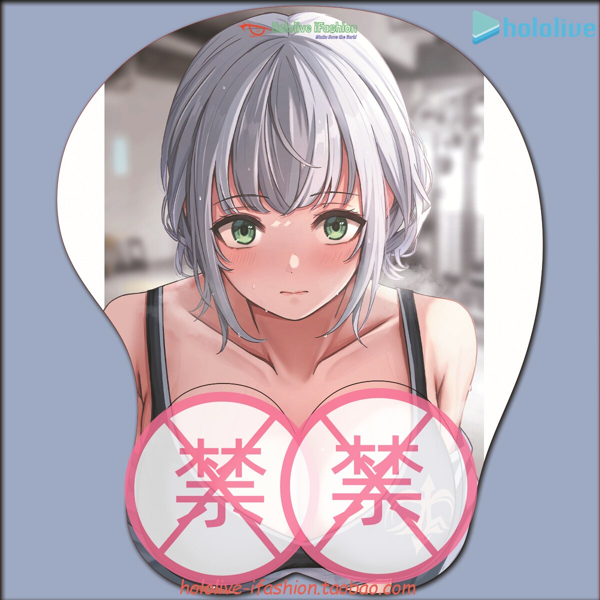 Shirogane Noel Sexy 3D Mousepad Vtuber hololive Hand Wrist Rest Mouse Pad Mousepad Silicone Breast Oppai Soft Mouse Mat Otaku