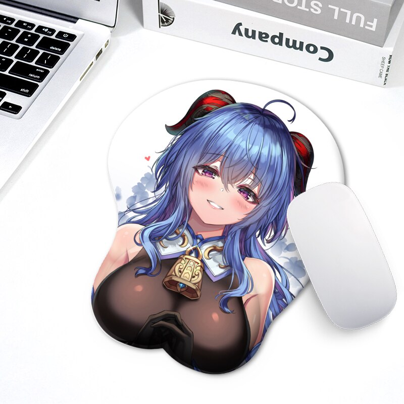 Creative cartoon animation 3D sexy breast silicone mouse pad wrist bracket