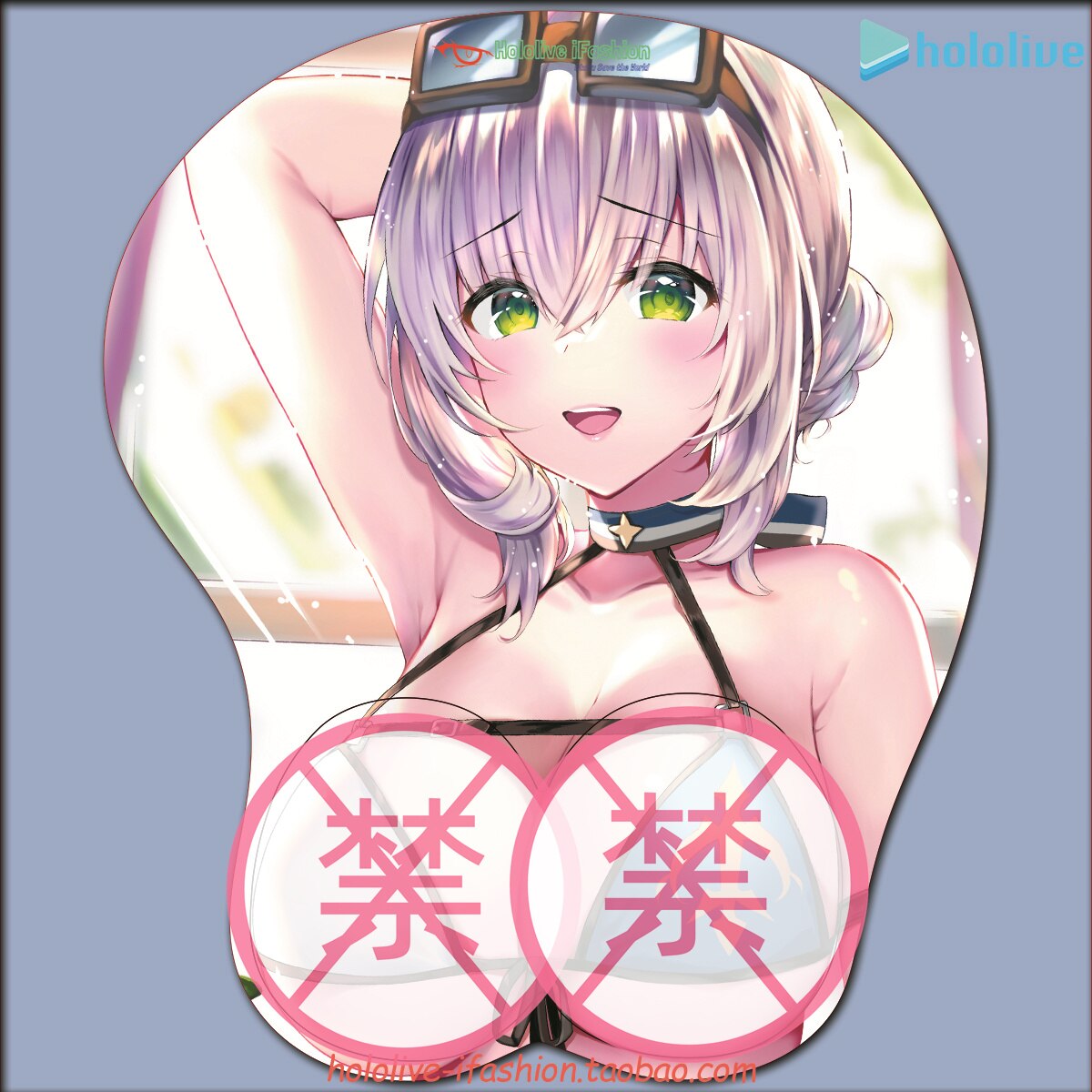 Shirogane Noel Sexy 3D Mousepad Vtuber hololive Hand Wrist Rest Mouse Pad Mousepad Silicone Breast Oppai Soft Mouse Mat Otaku