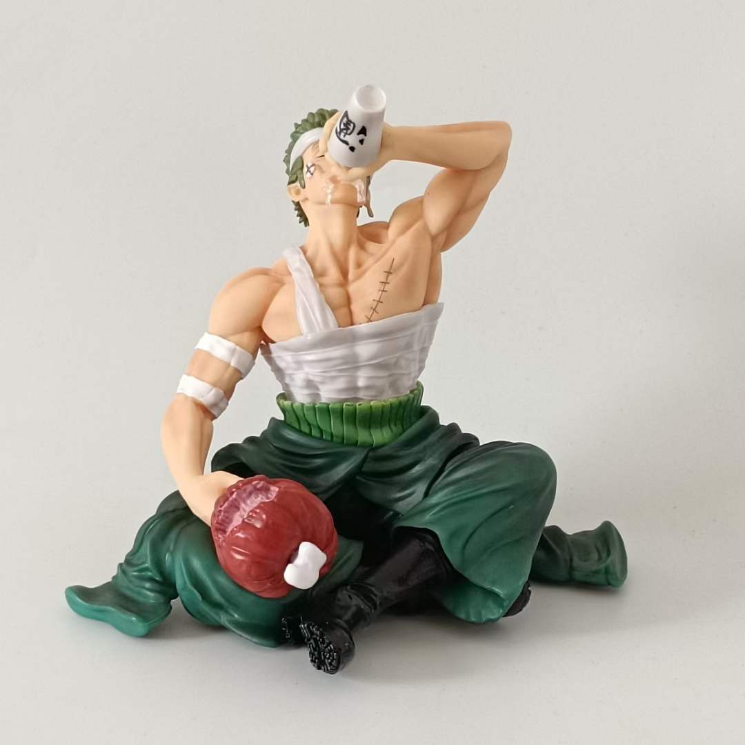 15cm Anime One Piece Figure GK Injured Drinking Roronoa Zoro Action Figures PVC Zoro Roronoa Collection Model Toys Doll Gifts