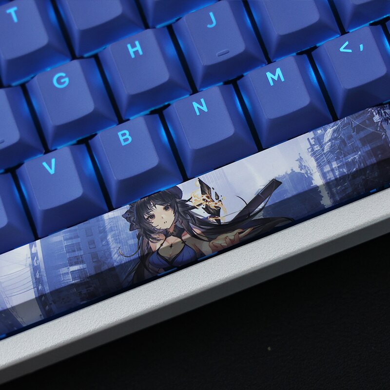 108 Keys PBT 5 Sides Dye Subbed Keycaps Cartoon Anime Gaming Key Caps Blue Backlit Keycap For WUTHERING WAVES