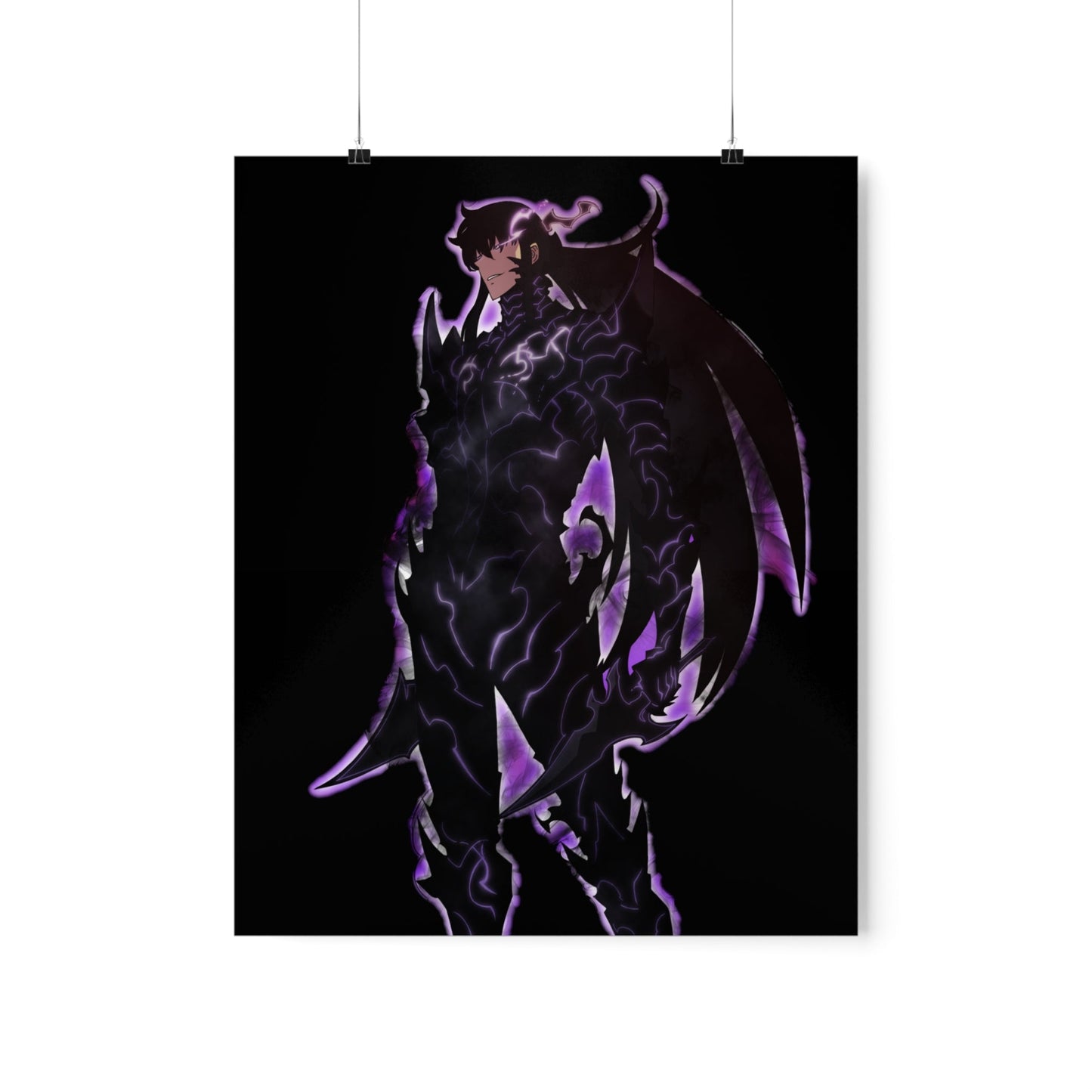 Solo Leveling Poster - Premium Matte Vertical Poster - Sung Jin Woo God Form Anime Wall Art Decor