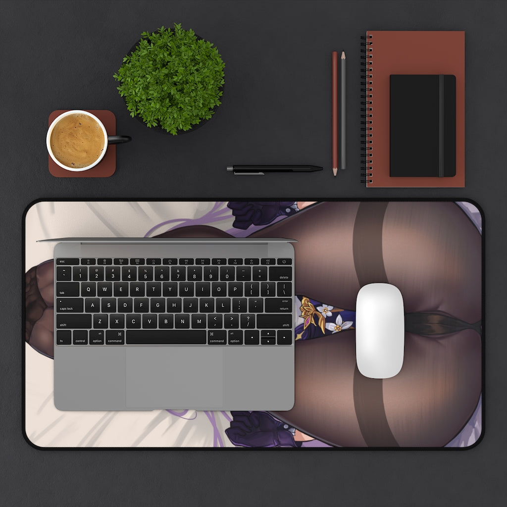 Keqing Genshin Impact Sexy Pantyhose Ass Desk Mat - Non Slip Mousepad