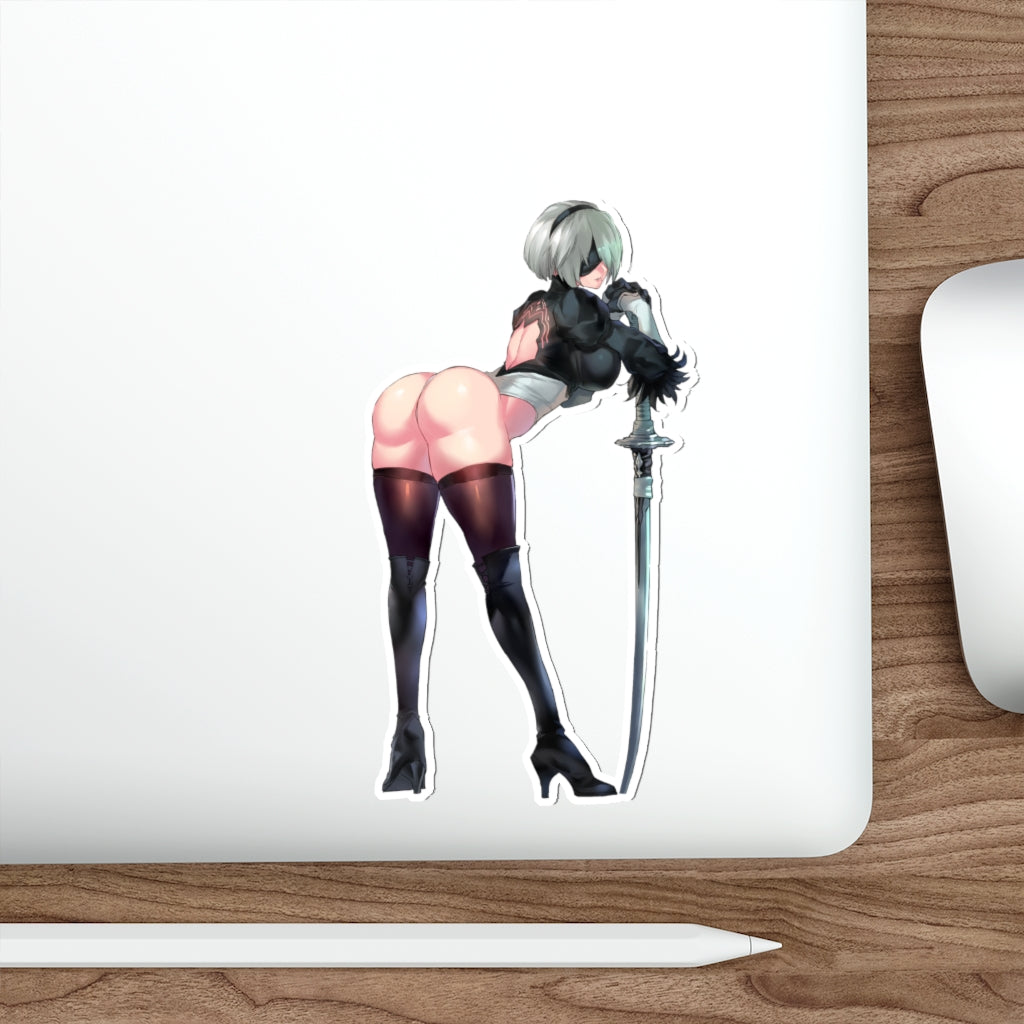 Nier Automata 2B Sexy Butt and Sword Waterproof Sticker - Ecchi Vinyl Decal