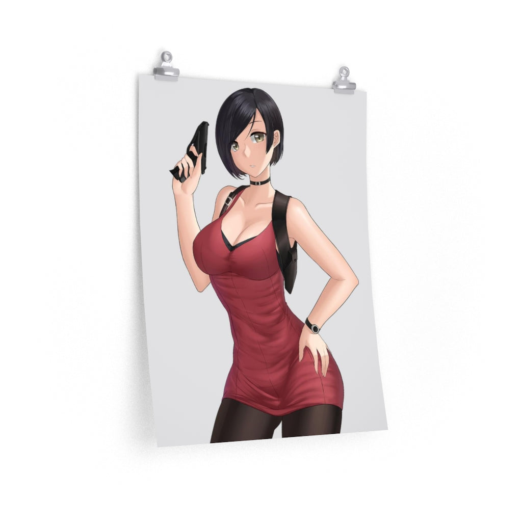 Ada Wong Resident Evil Sexy Poster - Lewd Premium Matte Vertical Poster - Adult Wall Art