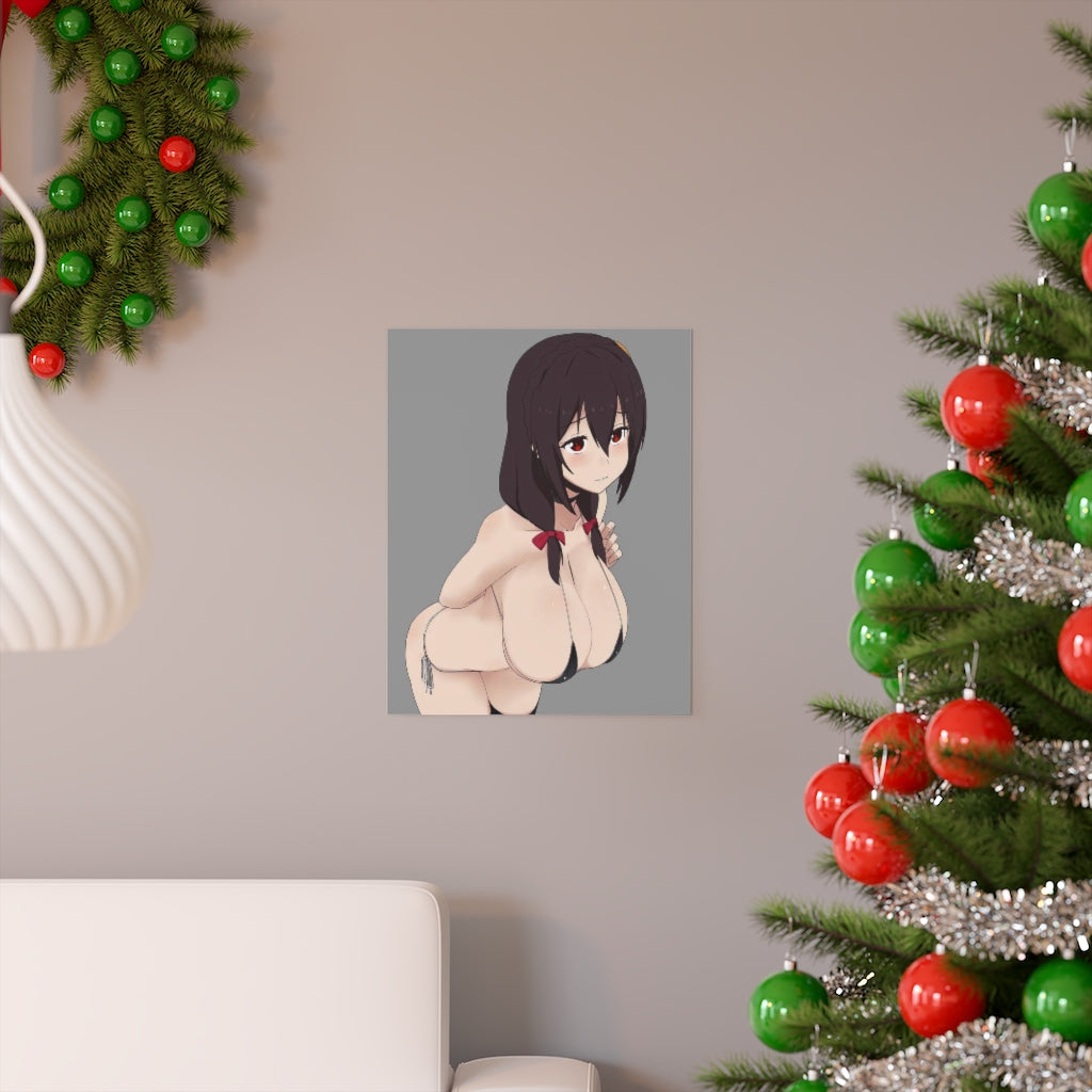 Yunyun Micro Bikini KonoSubara Poster - Lewd Premium Matte Vertical Poster - Adult Wall Art