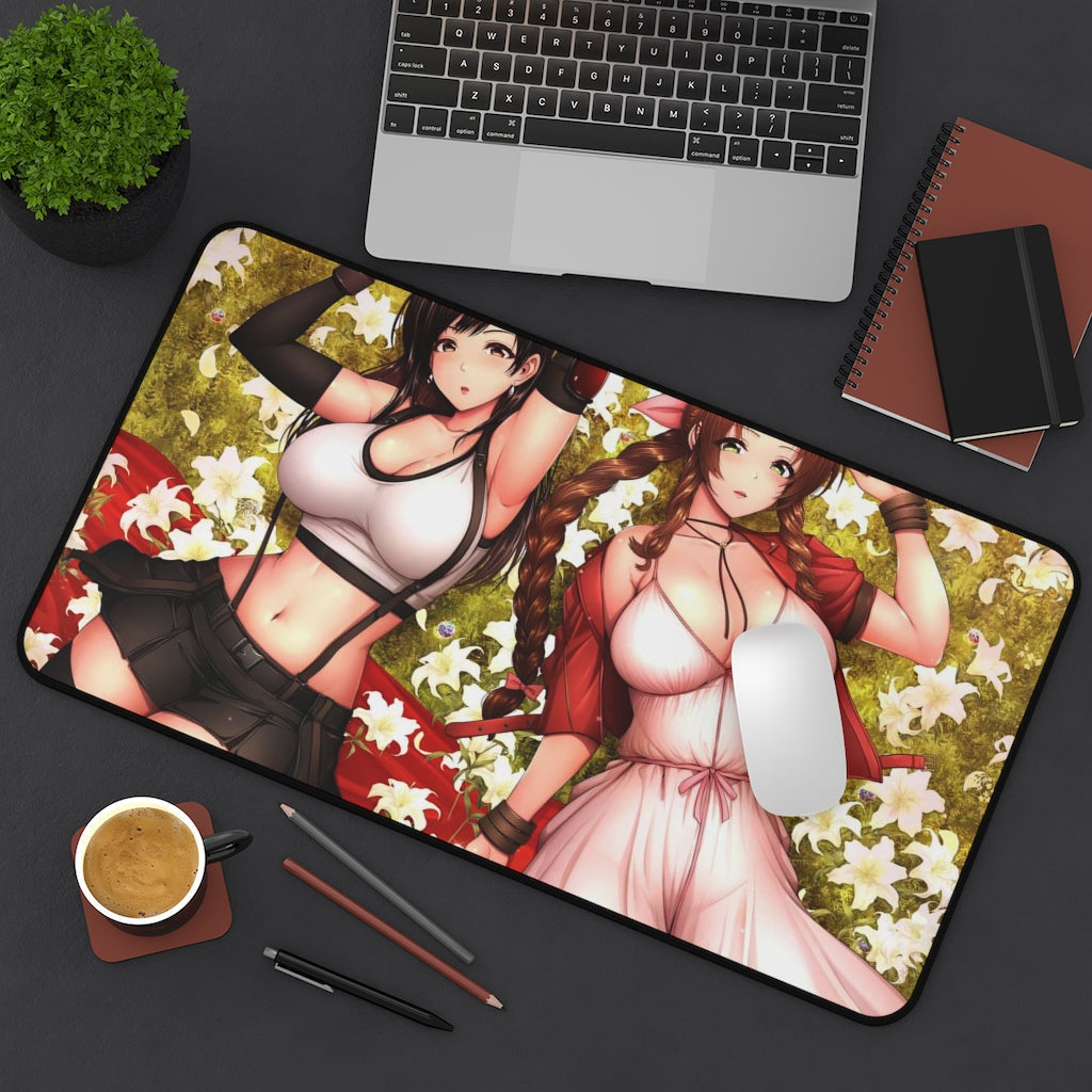 Tifa And Aerith Kawaii Mousepad - Cute Desk Mat - MTG Playmat