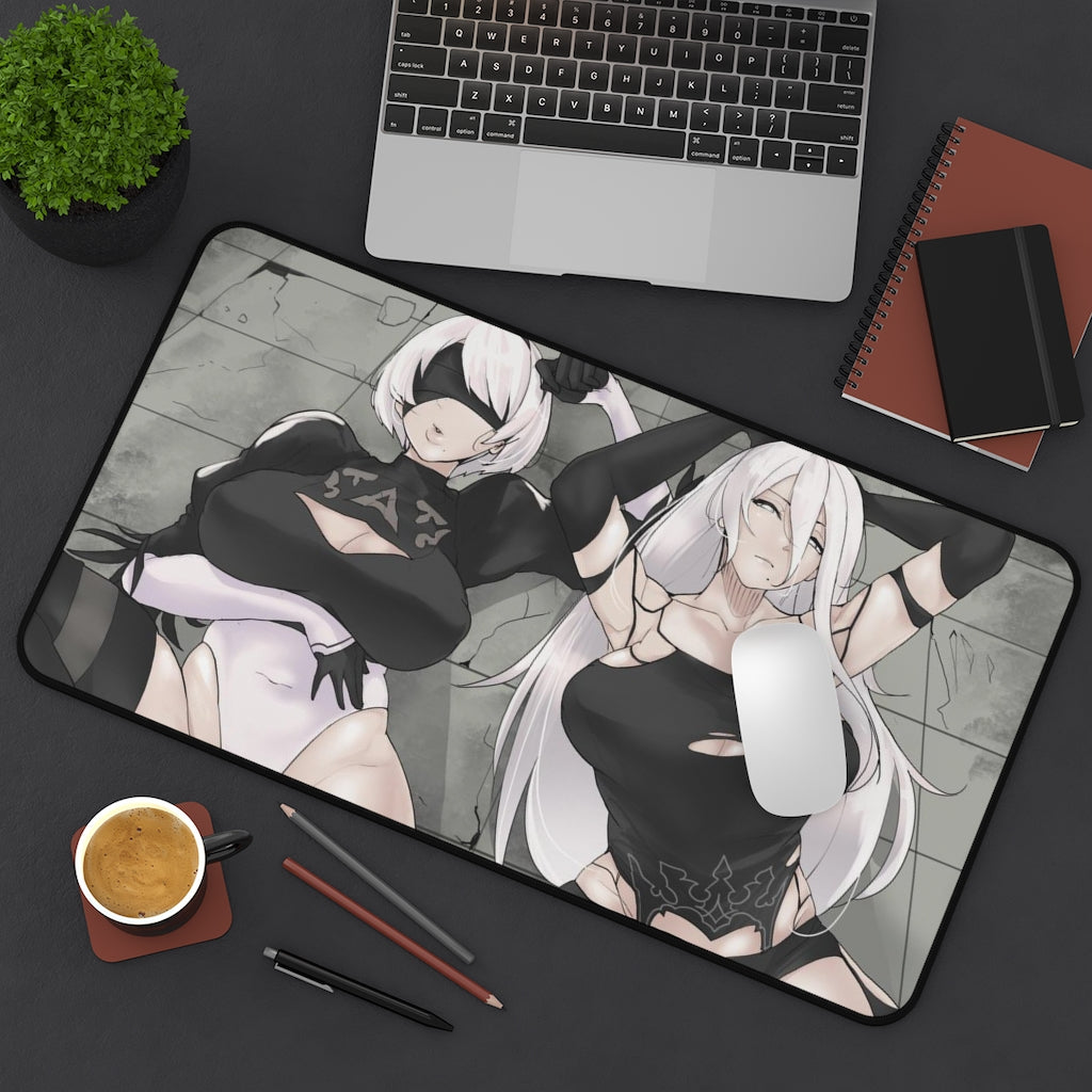 Nier Automata Androids Waifus Mousepad - Large Ecchi Desk Mat - Mouse Pad - Sexy Gaming Playmat