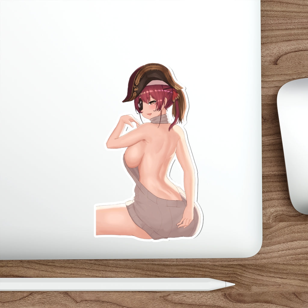 Hololive Houshou Marine no bra Pirate Sexy Sweater Waterproof Sticker - Ecchi Vinyl Decal