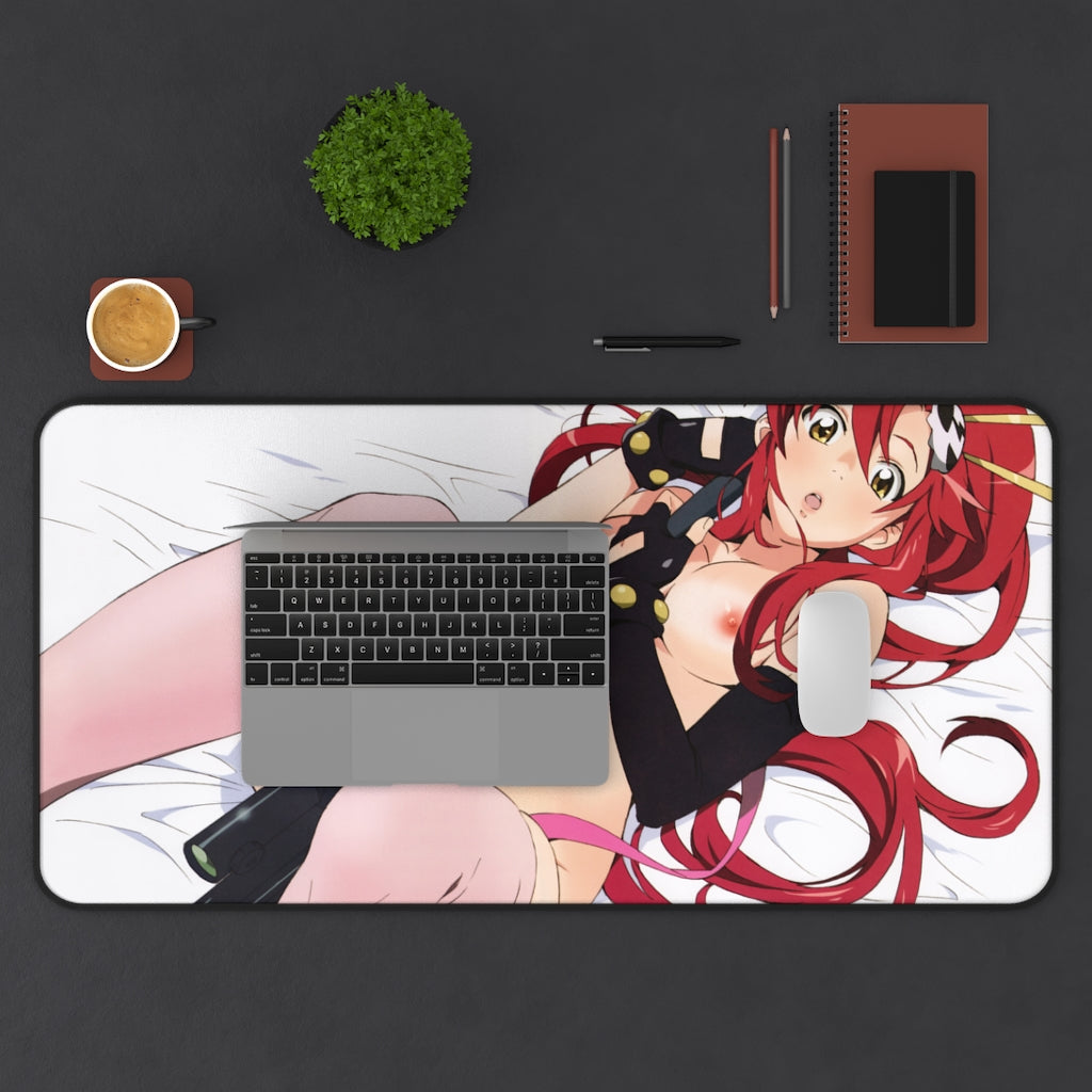 Gurren Lagann Anime Mousepad - Yoko Littner Gun Ecchi Large Desk Mat - Mouse Pad - MTG Playmat