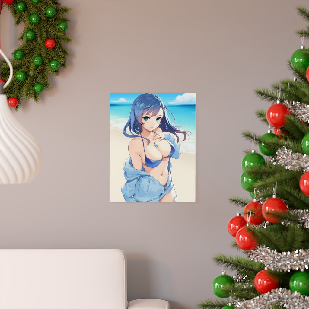 Maria Traydor Bikini Star Ocean Ecchi Poster - Lewd Premium Matte Vertical Poster - Adult Wall Art