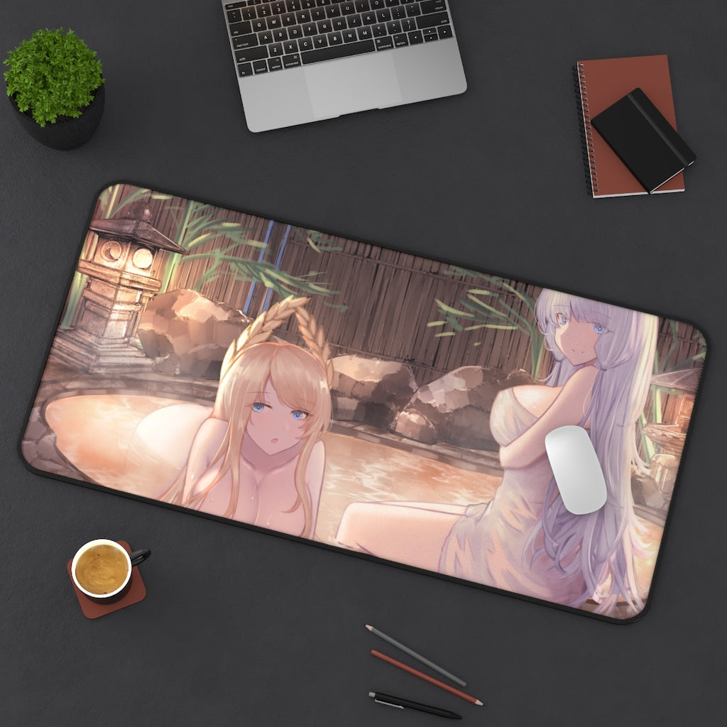 Azur Lane Boobs Mousepad - Onsen Large Desk Mat - Ecchi Mouse Pad - MTG Playmat