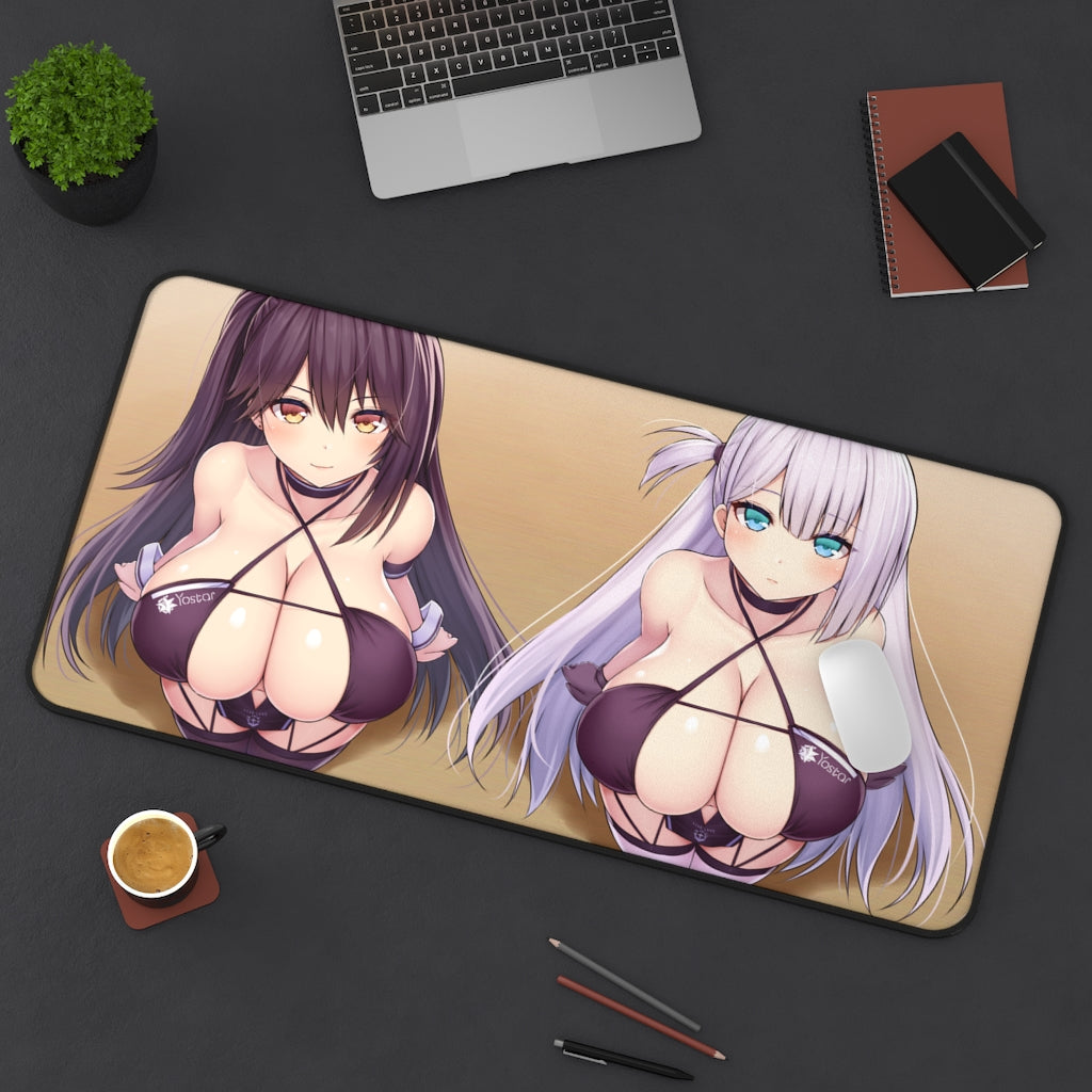 Sexy Bikini Boobs Anime Mousepad Doujin - Shoukaku and Zuikaku Oppai Desk Mat - Big Gaming Mouse Pad - MTG Playmat